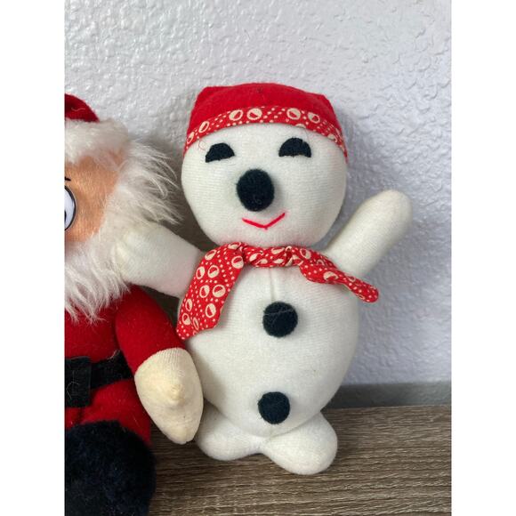 Vintage Nadel & Sons Santa‎ Claus & Snowman Plush Dolls Stuffed Christmas Decor - Picture 4 of 10